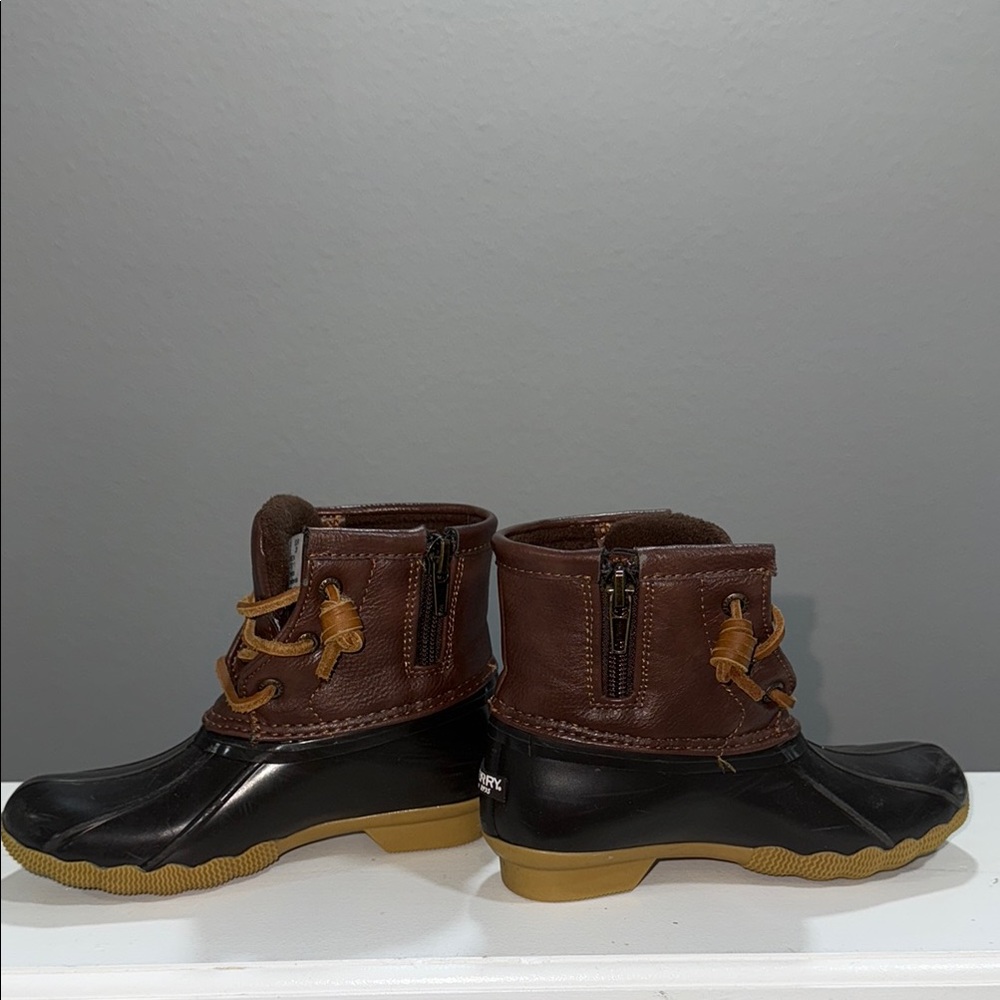 Sperry Brown and Black Rain & Snow Boots with Classic Design - Picture 2 of 4